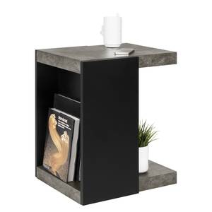 Table d'appoint Lande Imitation béton / Noir