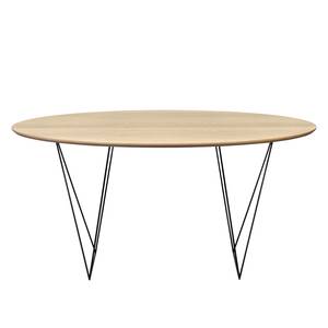 Table Mecosta Métal - Chêne / Noir - Diamètre : 150 cm