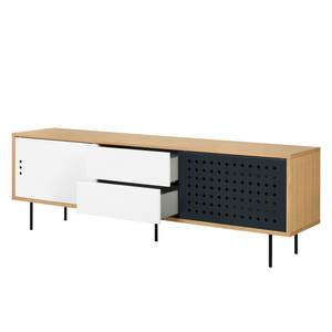 Tv-meubel Lecta Metaal-wit/eikenhout