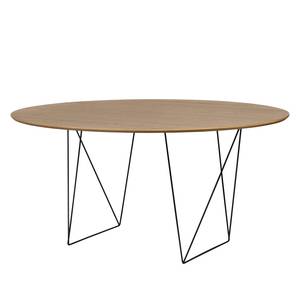 Table Mecosta Métal - Noyer / Noir - Diamètre : 150 cm