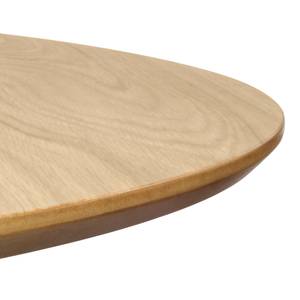 Eettafel Mecosta metaal - Eikenhout/zwart - Diameter: 120 cm