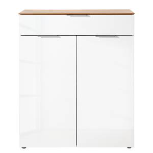 Buffet étroit Cetano Blanc brillant / Imitation chêne de Navarre