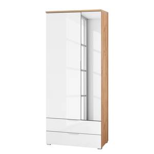 Armoire Telde Blanc brillant / Imitation chêne de Navarre