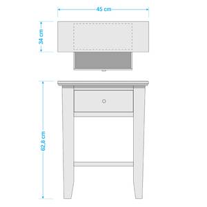 Nachtkommode Gudhjem Weiß - 1