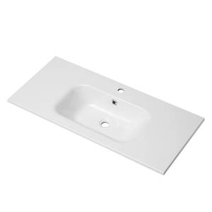 Meuble lavabo Quickset 362 Blanc brillant / Imitation chêne de Riviera