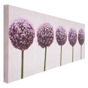 Impression d’art Lille Mauve - En partie en bois massif - 100 x 40 x 3 cm