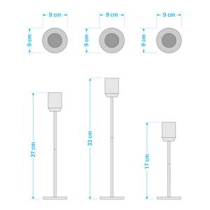 Kandelaars Oliviera (3-delige set) Aluminium - goudkleurig