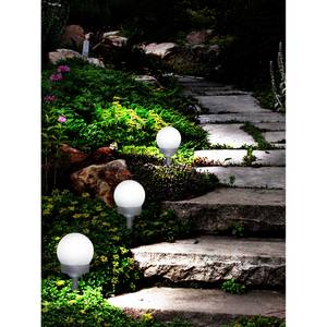 LED-solarlamp Jesi (4-delige set) Plexiglas/kunststof - wit