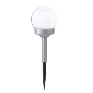LED-Solar Kugelerdspieß Jesi (4er-Set) Acrylglas / Kunststoff - Weiß