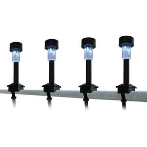 LED-solarlamp Terni (4-delige set) Plexiglas - zwart