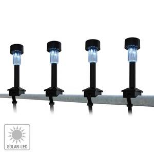 LED-solarlamp Terni (4-delige set) Plexiglas - zwart
