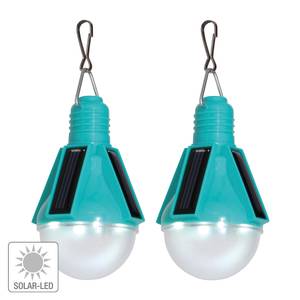 LED-solarhanglamp Sora (2-delige set) Plexiglas - Turquoise