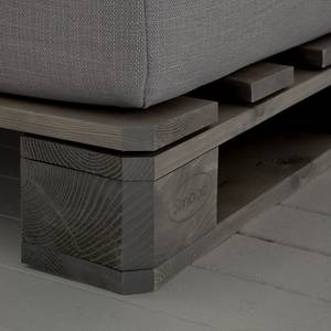 Lit palette Smood Pin massif - teinté gris - 160 x 200 cm - Gris - 160 x 200cm