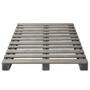 Palletbed Smood massief grenenhout - Grijs - 140 x 200cm