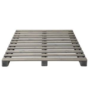 Palettenbett Smood Kiefer massiv - grau gebeizt - 180 x 200 cm - Grau - 180 x 200cm