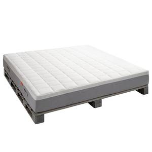 Palettenbett Smood Kiefer massiv - grau gebeizt - 200 x 200 cm - Grau - 200 x 200cm