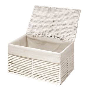 Aufbewahrungsbox Kastel Papier / Webstoff - Weiß