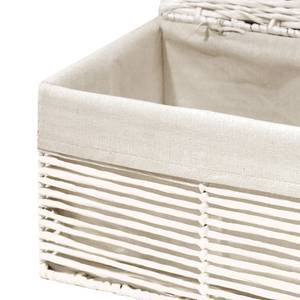 Aufbewahrungsbox Kastel Papier / Webstoff - Weiß