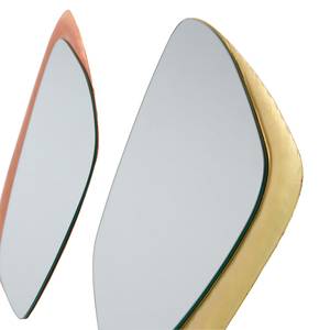 Spiegels Watts (2-delige set) spiegelglas/staal - koperkleurig/messingkleurig