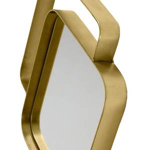 Spiegel Wit I spiegelglas/staal - goudkleurig