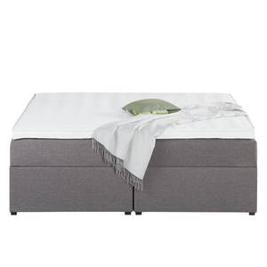 Gestoffeerd bed Asmara 160 x 200 cm - zonder hoofdeinde - Grijs - 160 x 200cm - Zonder hoofdeinde