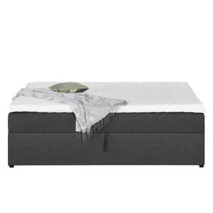 Gestoffeerd bed Asmara 140 x 200 cm - zonder hoofdeinde - Antraciet - 140 x 200cm - Zonder hoofdeinde