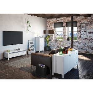 Kast New York Wit/zilverkleurig