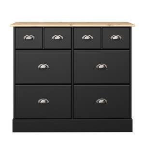 Commode Nola II Noir - Noir - Largeur : 91 cm