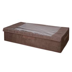 Kleiderbox Mirani II Pappe / Baumwollstoff - Braun Meliert