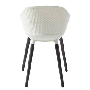 Chaises Alvesta (lot de 2) Matière plastique / Chêne massif - Blanc / Chêne gris