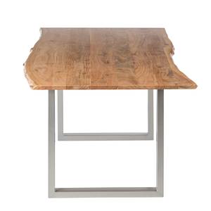 Table Kapra Acacia massif / Métal - 200 x 100 cm - Argenté