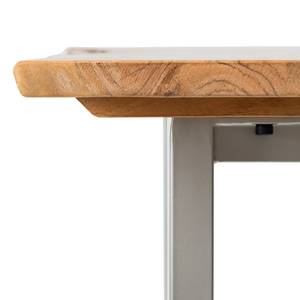 Table Kapra Acacia massif / Métal - 200 x 100 cm - Argenté