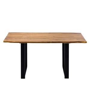 Table Kapra Acacia massif / Métal - 160 x 90 cm - Noir