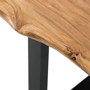 Table Kapra Acacia massif / Métal - 160 x 90 cm - Noir