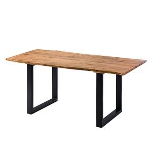 Eettafel Kapra massief acaciahout/metaal - 180 x 90 cm - Zwart