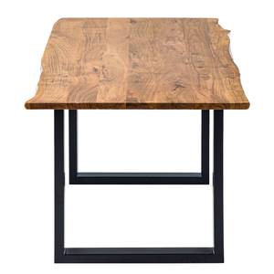 Table Kapra Acacia massif / Métal - 180 x 90 cm - Noir