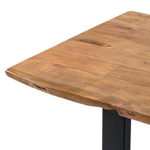 Table Kapra Acacia massif / Métal - 180 x 90 cm - Noir