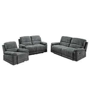 Sofa Leticia (3-Sitzer) Mikrofaser - Grau