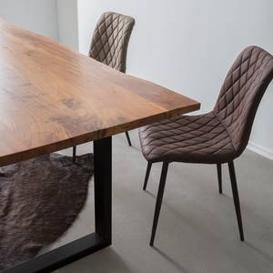 Table Kapra Acacia massif / Métal - 200 x 100 cm - Noir