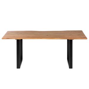 Table Kapra Acacia massif / Métal - 200 x 100 cm - Noir