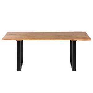 Table Kapra Acacia massif / Métal - 200 x 100 cm - Noir