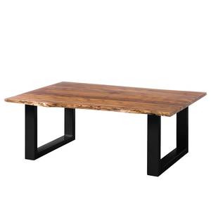 Table basse Kapra Acacia massif / Métal - Acacia / Noir - Largeur : 120 cm