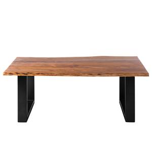 Table basse Kapra Acacia massif / Métal - Acacia / Noir - Largeur : 120 cm