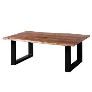 Table basse Kapra Acacia massif / Métal - Acacia / Noir - Largeur : 120 cm