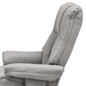 Relaxfauteuil Carreto met hocker Vlakweefsel - lichtgrijs/zilverkleurig