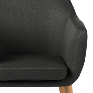 Fauteuil Nicholas geweven stof - Antraciet