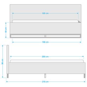 Houten bed Woodson massief acaciahout - 160 x 200 cm - Acaciahouten Lichtbruin - 180 x 200cm