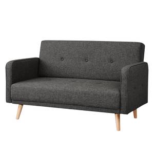 Sofa Daru II (2-Sitzer) Flachgewebe - Dunkelgrau