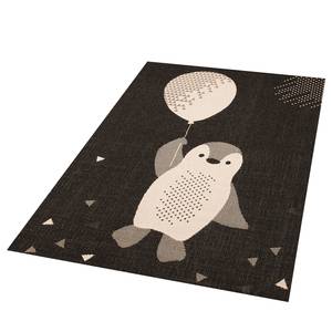 Kindervloerkleed Penguin Rico kunstvezels - zwart/lichtbeige