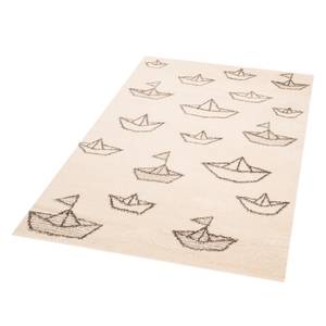Kinderteppich Paper Boat Sammy Kunstfaser - Cremeweiß /  Braun